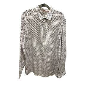 Ted Baker London Chela Slim Fit Tropical Print Sport Shirt Size 7